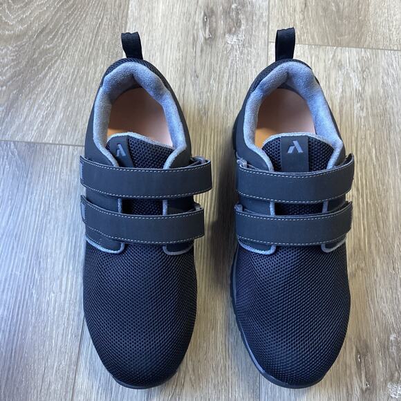 Anodyne Sneaker Men Sz 10.5 Wide Black No.74 Double Hook & Loop Strap Diabetic - Picture 2 of 12